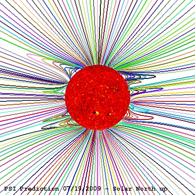 Field Line Prediciton Solar North Up